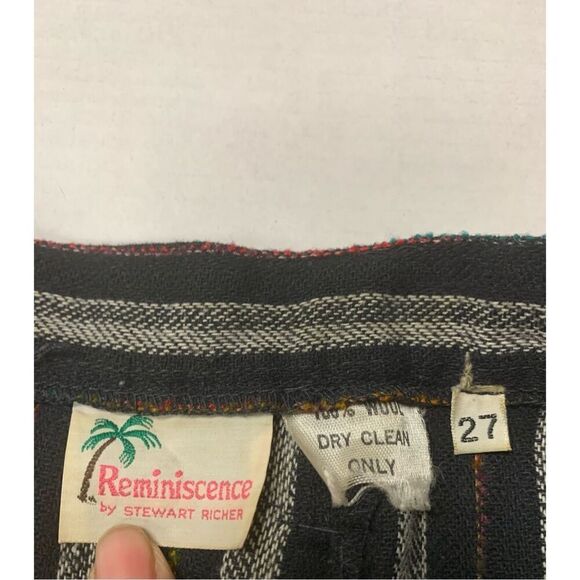 Vintage Wool Striped Pants - Picture 5 of 9